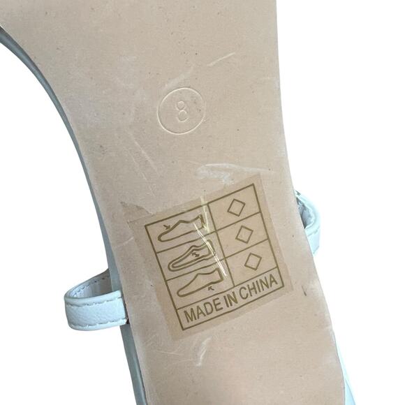 Sosandar White Strappy Heeled Stiletto Sandals 10.5 - Picture 13 of 16